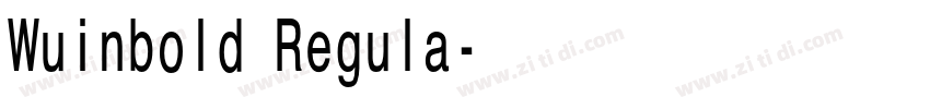 Wuinbold Regula字体转换